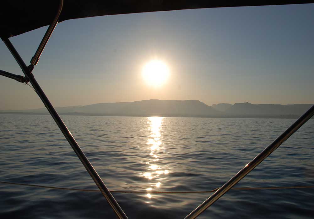 tramonto barca siracusa